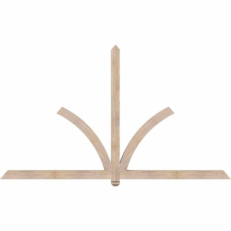 Ekena Millwork Redmond Smooth Timber Gable Bracket, Douglas Fir, 96"W x 56"H x 3 1/2"D x 3 1/2"F, 14/12 Pitch GBW096X56X0404RED00SDF